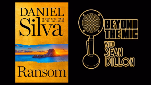 Daniel Silva Ransom Book cover / Beyond the Mic Logo